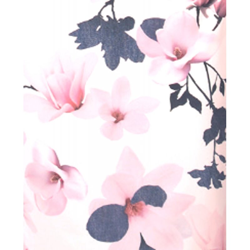 Sukienka koktajlowa z rękawem motylek - różowe kwiaty