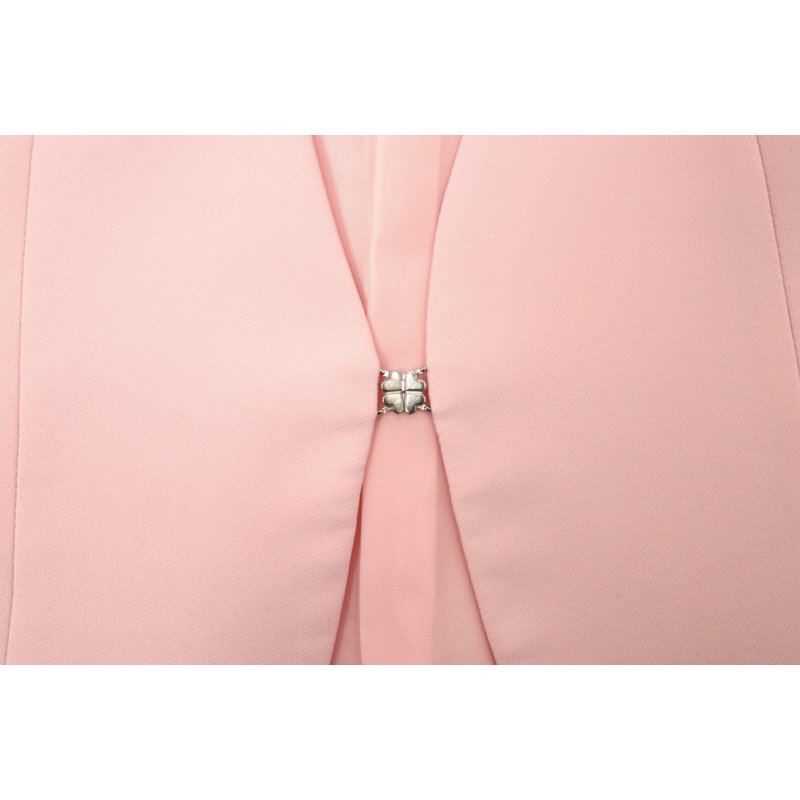 Jasno różowy żakiet na wesele - POLSKI PRODUCENT - pudrowy róż modny żakiet