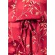 Sukienka w listki wiązana w talii - polski producent- róż