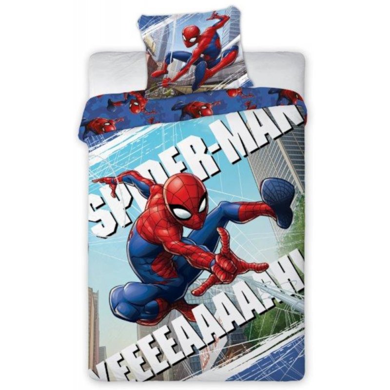 Pościel Spiderman 160x200 100% Bawełna 030 Pościel Spider Man Pościel ze Spidermanem Pościel Dwustronna Dobra Pościel 160x200
