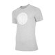 T-SHIRT MĘSKI 4F TSM027 - szary melanż T-shirt Męski z Nadrukiem Męska Koszulka 4F