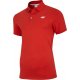 T-shirt męski POLO 4F TSM007 - czerwony T-shirt męski 4F Koszulka polo bez nadruku z kołnierzykiem