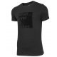 T-shirt męski Outhorn TSM616 - Czarny t-shirt męski z nadrukiem Koszulka bawełna