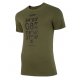 T-shirt męski Outhorn TSM613- khaki Modny t-shirt męski z napisami Koszulka z krótkim rękawem
