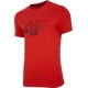 T-SHIRT MĘSKI 4F TSM004 logo- czerwony t-shirt męski 4F Koszulka męska oddychająca