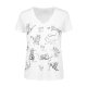 Koszulka damska T-MEOW - biała Klasyczna biała koszulka damska Bluzka damska w koty Koszulka damska z kotem