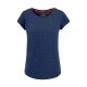 Koszulka damska T- ALMA - granatowa Modna koszulka damska granatowa Bluzka damska w kropki