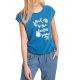 Koszulka damska T- STARFISH- niebieska Klasyczna niebieska koszulka damska Bluzka damska z gumką na dole