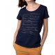 Koszulka damska T- DOTS - granatowa Granatowa koszulka damska ze srebrnymi dżetami granatowy t-shirt damski
