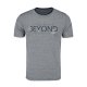 T-shirt męski T-BEYOND - szary/granat Klasyczny t-shirt sportowy męski T-shirt Volcano
