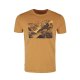 T-shirt męski T-LIMITS - musztardowy koszulka męska bawełniana  T-shirt Volcano