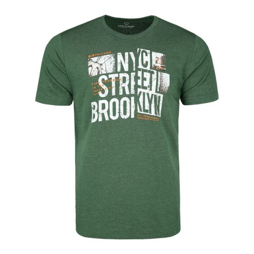 T-shirt męski T-SPLIT - zielony