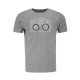 T-shirt męski T-BICE - szary Klasyczny t-shirt męski z nadrukiem T-shirt Volcano