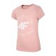 Dziewczęca koszulka 4F JTSD009- jasny róż T-shirt dziewczęcy KOSZULKA DZIEWCZĘCA 4F