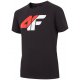 Chłopięca koszulka 4F JTSM022A - czarna KOSZULKA CHŁOPIĘCA 4F T-shirt chłopięcy