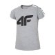 Dziewczęca koszulka 4F JTSD004A - szara Koszulka dziewczęca 4F Szary t-shirt dziewczęcy