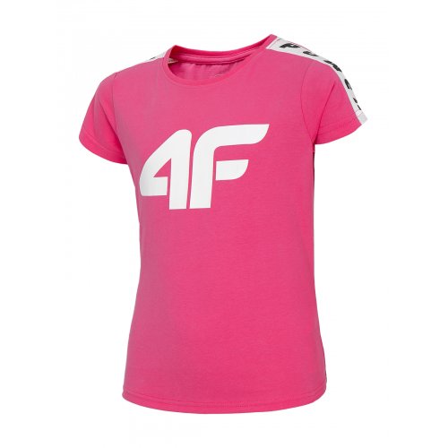 Dziewczęca koszulka 4F JTSD004B - różowa