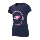 Dziewczęca koszulka 4F JTSD013B Koszulka dziewczęca 4F Granatowy t-shirt dla dziewczynki