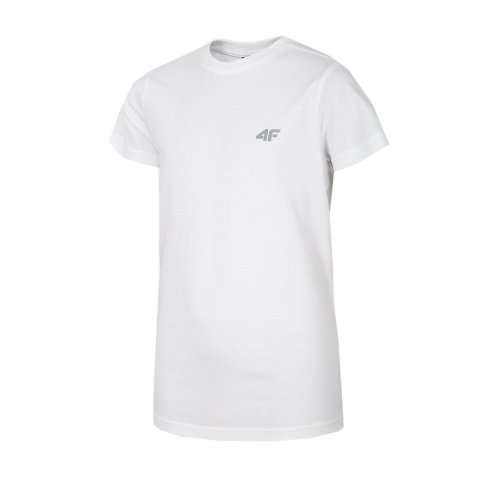 T-shirt chłopięcy 4F BASIC JTSM023 - biała