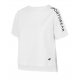 Krótka koszulka oversize H4L20 TSD015 - biała oryginalna koszulka damska koszulka damska bawełniana białą koszulka damska