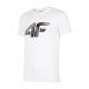 T-SHIRT Męski 4F H4L20 TSM032 - biały t-shirt męski 4F koszulka męska 4F koszulka bawełniana męska z nadrukiem