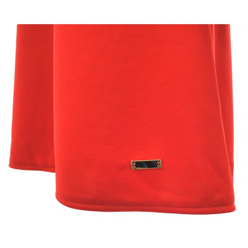 Sukienka rozkloszowana ST/VK 1290 czerwona