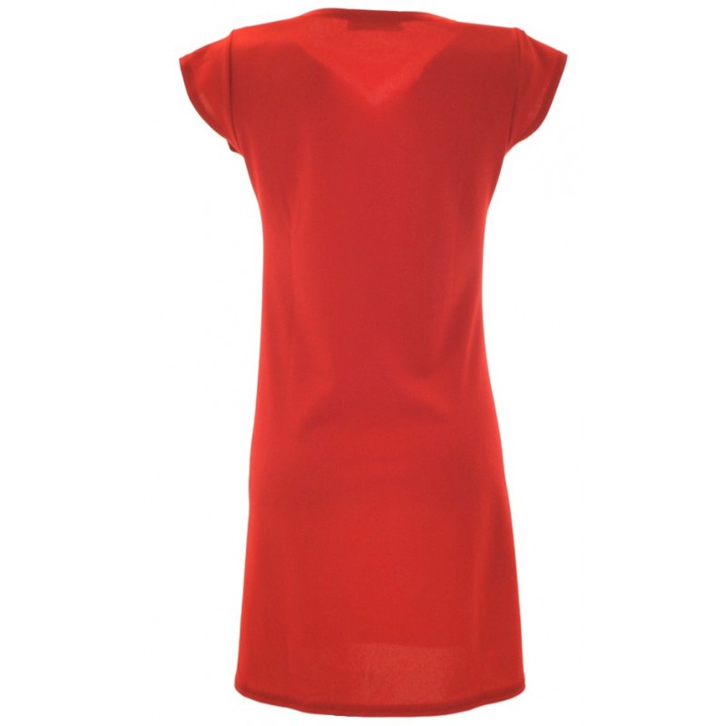 Klasyczna sukienka ST/VK 1456 czerwona