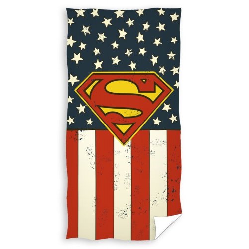 Ręcznik plażowy bawełniany 70x140 Superman SUP163013 Ręcznik z nadrukiem Ręcznik 70x140 Ręcznik z Supermanem