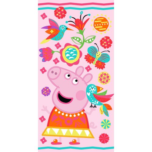 Ręcznik Świnka Peppa 70x140 PP192059-R Ręcznik Peppa Pig Ręcznik dla dzieci Ręcznik kąpielowy Ręcznik ze Świnką Peppa