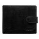 Portfel męski skórzany Rovicky N992L-VIT-RFID 0126B Czarny portfel męski portfel męski z zapięciem Portfel męski poziomy