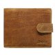 Portfel męski skórzany Rovicky N992L-VIT-RFID 0126B Brązowy portfel męski portfel męski z zapięciem Portfel męski poziomy