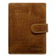 Portfel męski skórzany Rovicky N4L-VIT-RFID 0096C Jasno brązowy portfel męski portfel męski z zapięciem Portfel męski pionowy