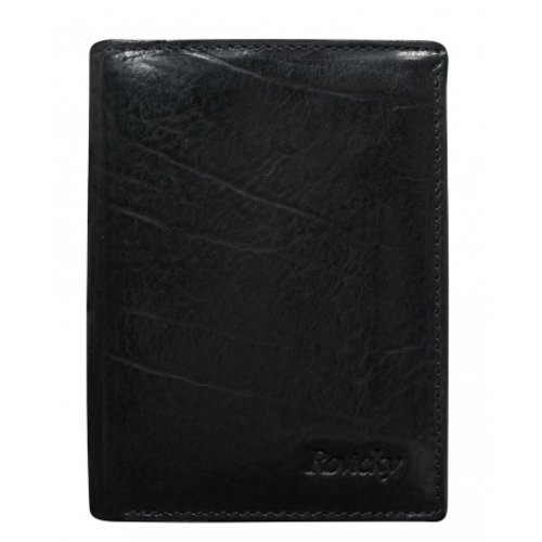 Portfel męski skórzany Rovicky N4-VIT-RFID 2692B Czarny portfel męski portfel męski Portfel męski pionowy