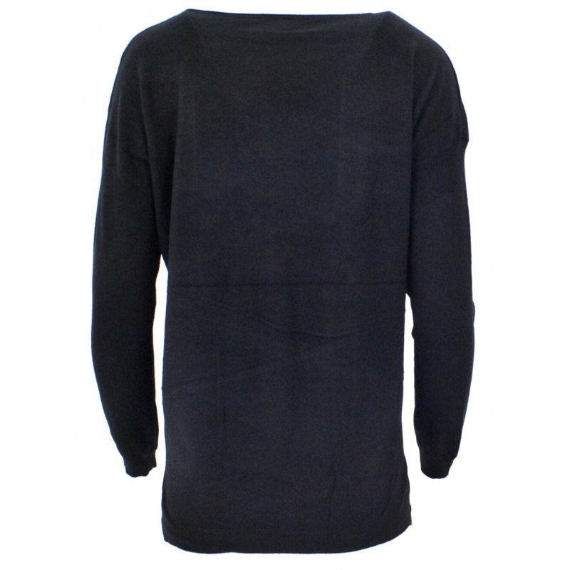 Sweter z cekinowym pieskiem (czarny)