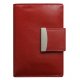 Portfel damski skórzany RD-04-GCL-NL 1086R średni portfel damski Portfel damski czerwony Skórzany portfel