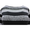 Sweter/sukienka w paski z cekinami (czarny)