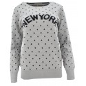 Sweter w kropki NEW YORK (szary)