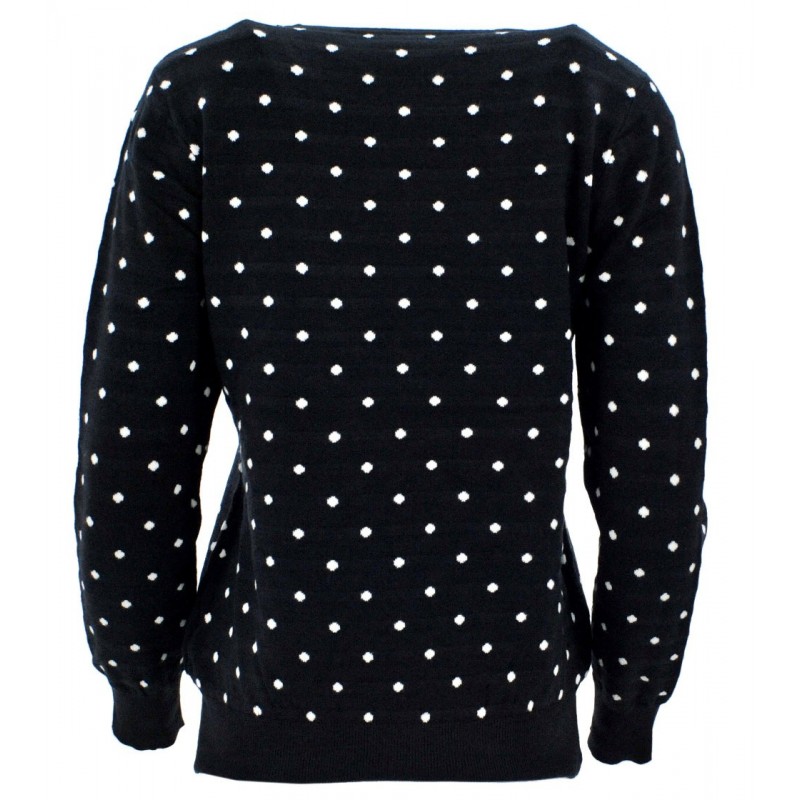 Sweter w kropki NEW YORK (czarny)