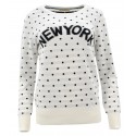 Sweter w kropki NEW YORK (biały)