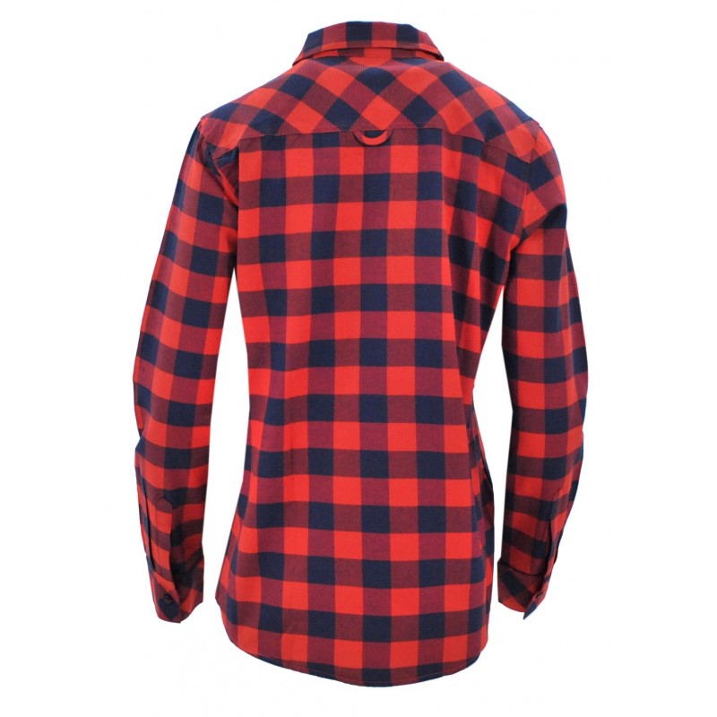 Koszula w kratę 100% bawełna DUŻY ROZMIAR (granatowo-czerwona)