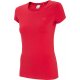 Koszulka damska basic 4F NOSH4 TSD001 - czerwona  T-shirt damski 4F Koszulka damska bawełniana Koszulka damska z bawełny Bluzka 