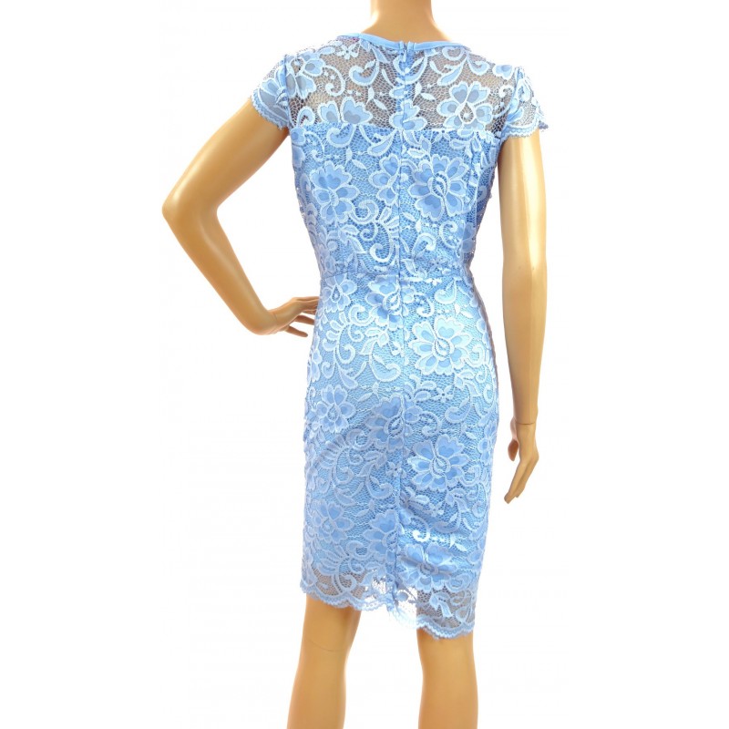Sukienka z koronki (jasno niebieska)