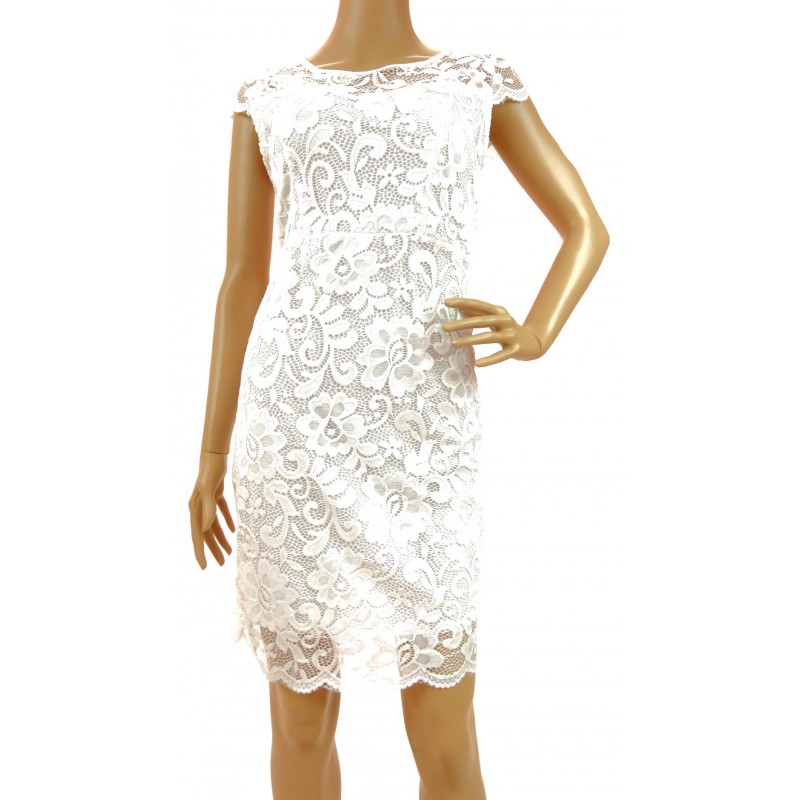 Sukienka z koronki (biała)