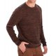 Sweter męski S-AMOS - rdzawy melanż