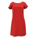 Klasyczna sukienka z kieszeniami i guzikami (czerwona)