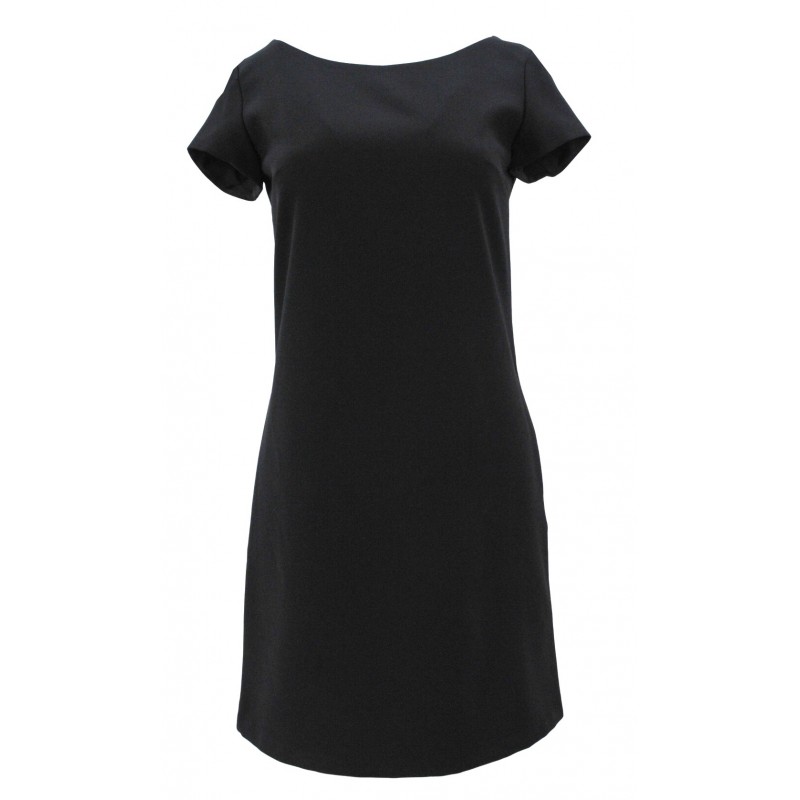 Klasyczna sukienka z kieszeniami i guzikami (czarna)
