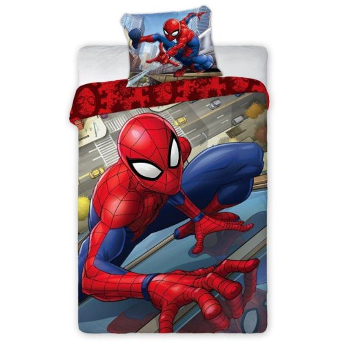 Pościel Spiderman 160x200 100% Bawełna 039 Pościel ze Spidermanem Pościel człowiek pająk Pościel Spider Man Spider-Man