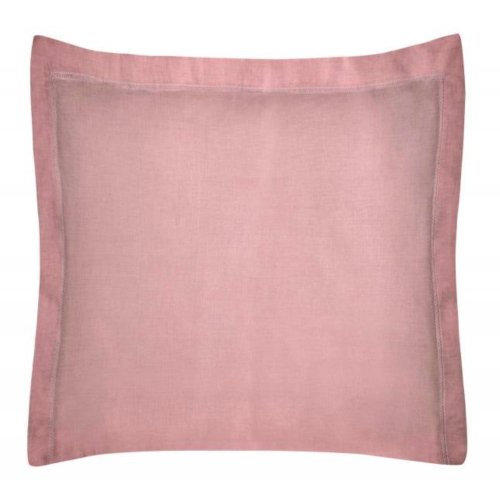 Pudrowo różowa poszewka na poduszkę z ozdobną kantą 100% Bawełna