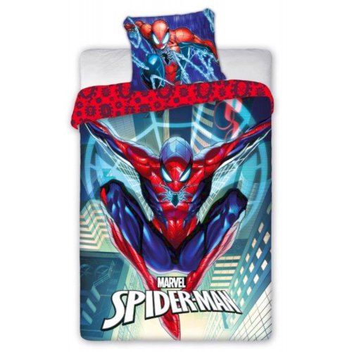 Pościel Spiderman 160x200 100% Bawełna 068 Pościel Marvel Pościel ze Spidermanem Pościel ze Spidermenem Pościel licencyjna