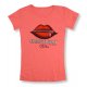 Bluzeczka Damska Bawełniana USTA 9490 bluzeczka damska z krótkim rękawem t-shirt damski z nadrukiem Koszulka damska z nadrukiem